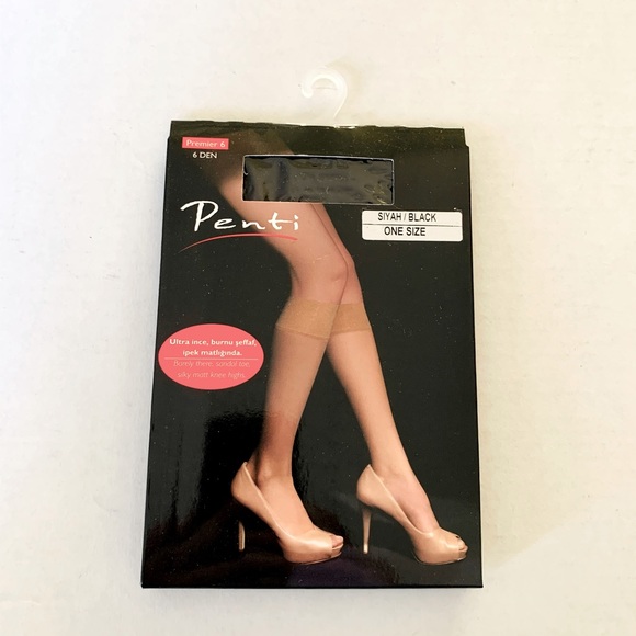 Bundle of 3 packs Ultra thin 6 Den knee-highs silky matt black sandal foot - Picture 2 of 4